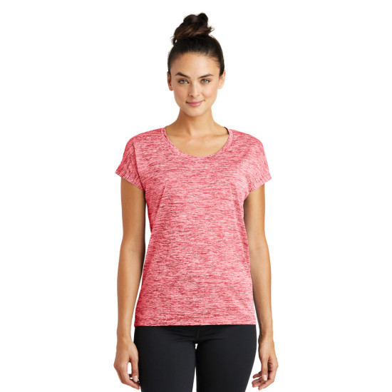 Sport-Tek® Ladies PosiCharge® Electric Heather Sporty Tee by Duffelbags.com