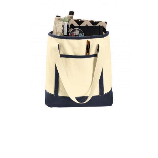 Port Authority® Large Cotton Canvas Boat Tote by Duffelbags.com