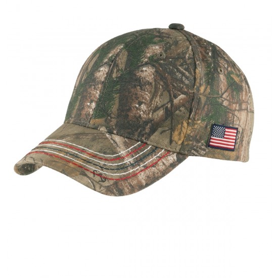 Port Authority® Americana Contrast Stitch Camouflage Cap by Duffelbags.com