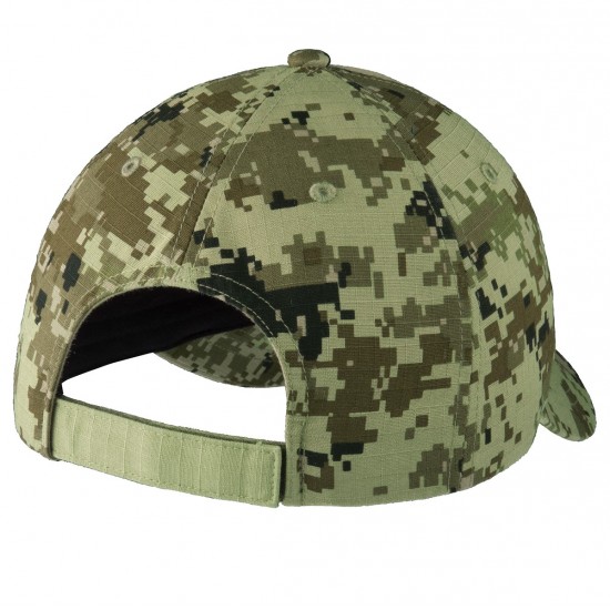 Port Authority® Colorblock Digital Ripstop Camouflage Cap by Duffelbags.com