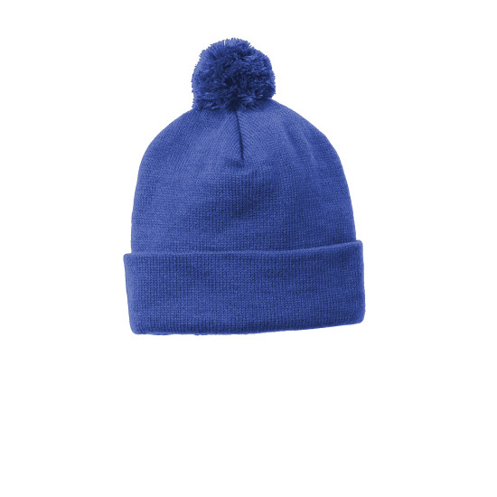 Sport-Tek ® Solid Pom Pom Beanie by Duffelbags.com