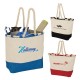 Barcelona Canvas & Jute Tote Bag by Duffelbags.com