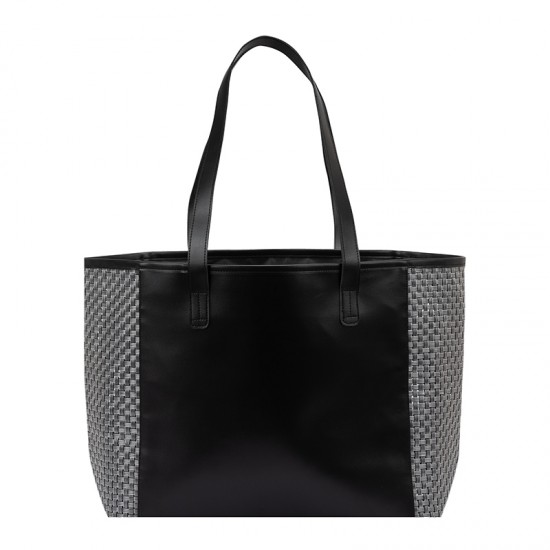 Isabella Large Tote Bag w/ Silver Weave by Duffelbags.com