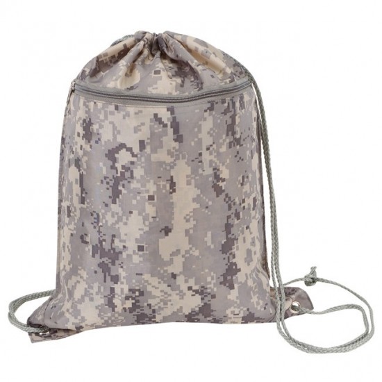 Digital Camo Drawstring Tote Bag by Duffelbags.com