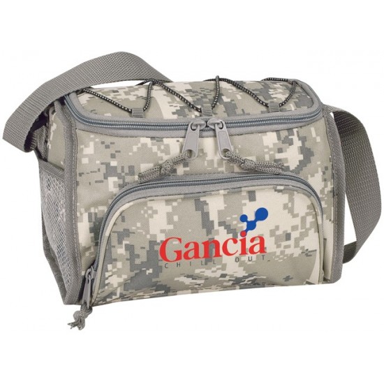 Digital Camo Poly 6-Pack Cooler Bag by Duffelbags.com