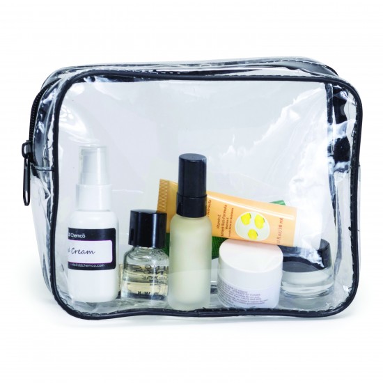 Clear Vinyl Travel Size Cosmetic Bag by Duffelbags.com