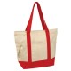 Deluxe Zippered Cotton Canvas Tote Bag by Duffelbags.com