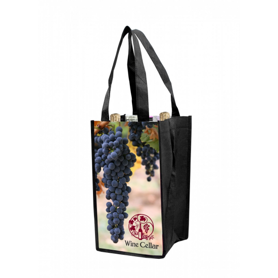 4 Bottles Wine Bag w/ Collapsable Bottle Pockets by Duffelbags.com