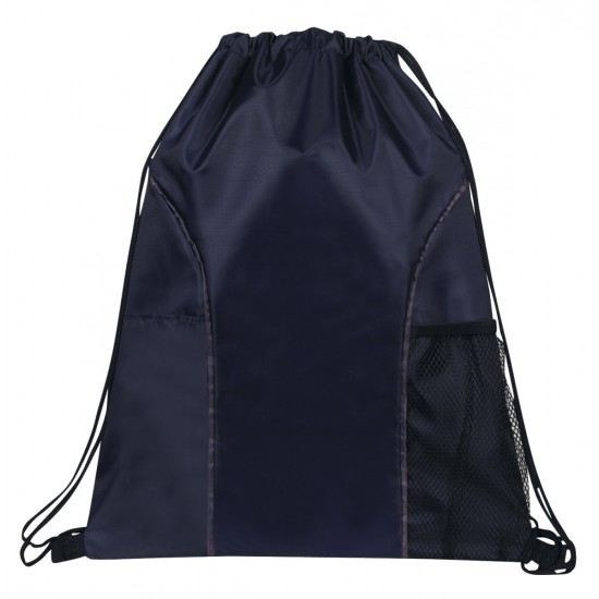 Dual Pocket Drawstring Backpack by Duffelbags.com