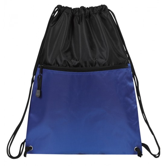 Drawcord Backpack w/ Zipper Pocket by Duffelbags.com
