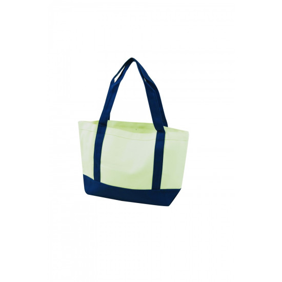 White Cotton Boat Tote by Duffelbags.com