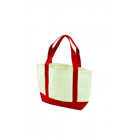 White Cotton Boat Tote by Duffelbags.com