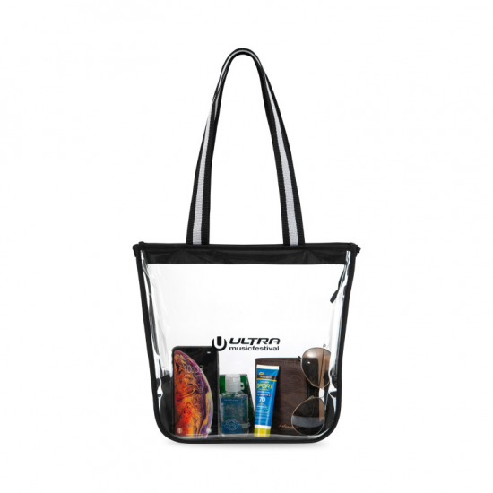Sigma Clear Zippered Tote Bag by Duffelbags.com