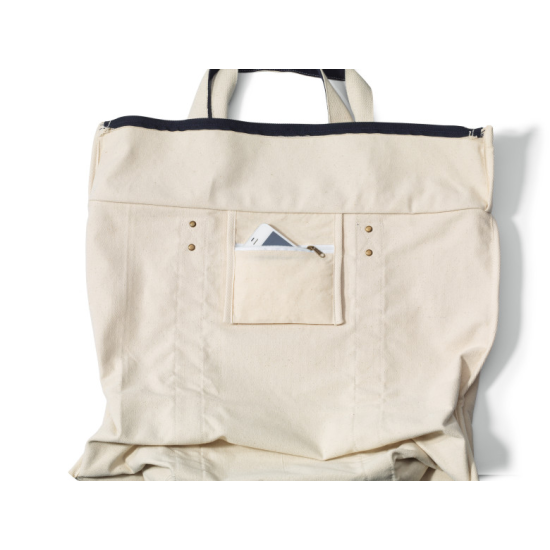 Seaside Zippered Cotton Tote Bag by Duffelbags.com