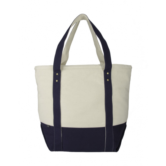 Seaside Zippered Cotton Tote Bag by Duffelbags.com