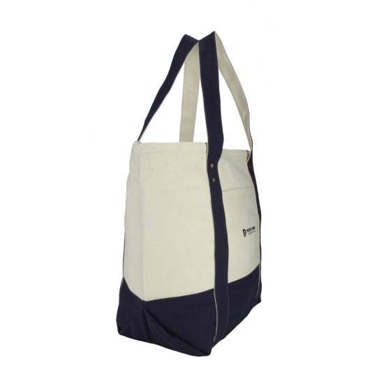 Seaside Zippered Cotton Tote Bag by Duffelbags.com