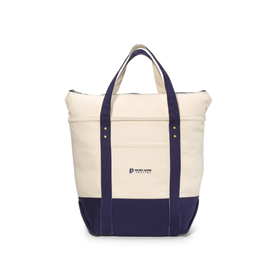 Seaside Zippered Cotton Tote Bag by Dufflebags.com Seaside Zippered Cotton Tote Bag by Duffelbags.com
