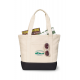 Newport Cotton Zippered Tote Bag by Duffelbags.com