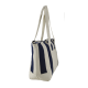 Large Striped Canvas Tote Bag by Duffelbags.com