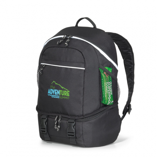 Leak-Proof Soft-Sided Cooling Bag Grey LISH Glacier Insulated Cooler Backpack 