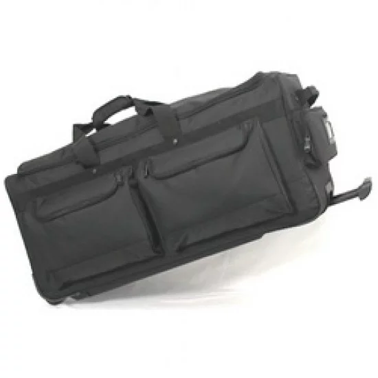 Brown Custom Rolling Duffle Bag with Wheels Waterproof Wheeled Travel Duffel  Luggage with Roller