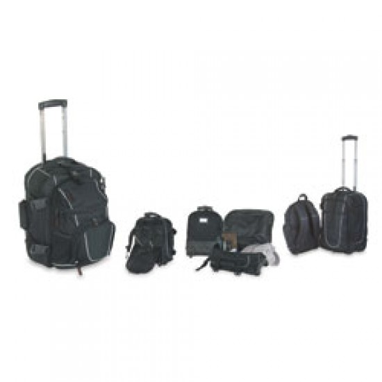 Deluxe Rolling Twin-Backpack by Duffelbags.com