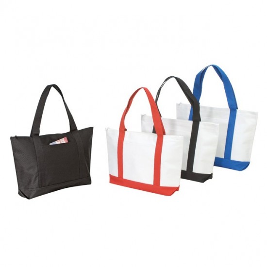 Zippered Poly Tote Bag by Duffelbags.com