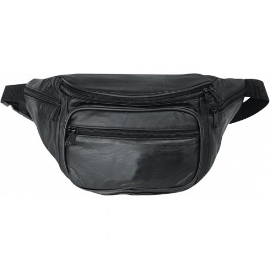 Large Leather Fanny Pack by Duffelbags.com
