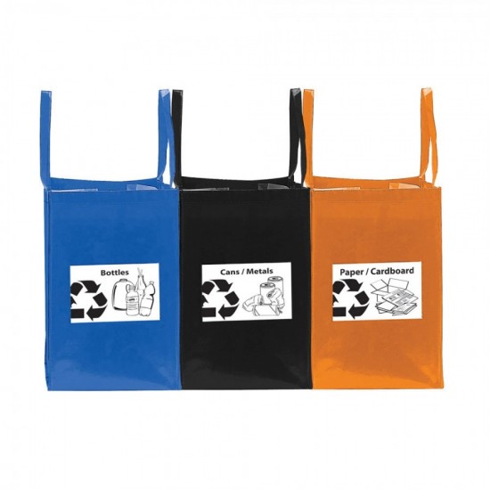 Folding Recycling Bags (Set Of 3) by Duffelbags.com