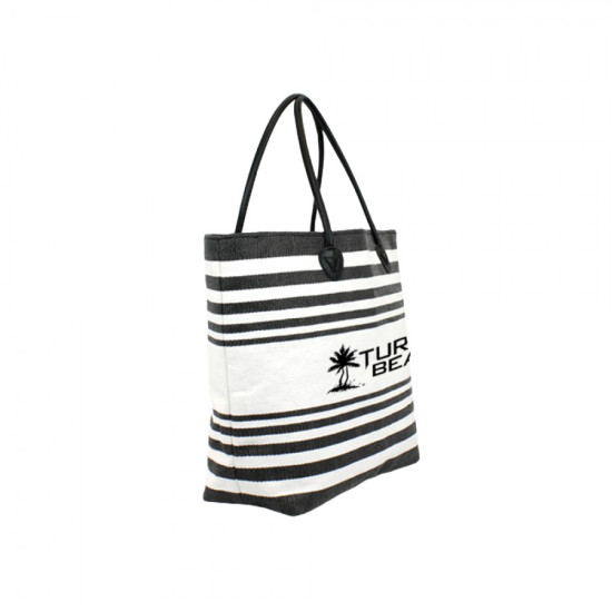 Striped Trendy Tote by Duffelbags.com