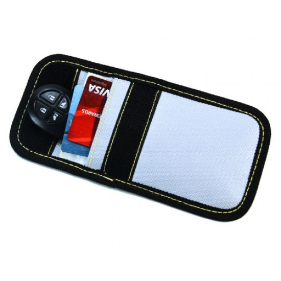 Signal blocking pouch (Fire proof fits up 3.5"x5" Key FOB & Credit cards) by Duffelbags.com