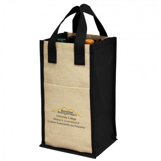 Eco Four-Bottle Wine tote bag by Duffelbags.com